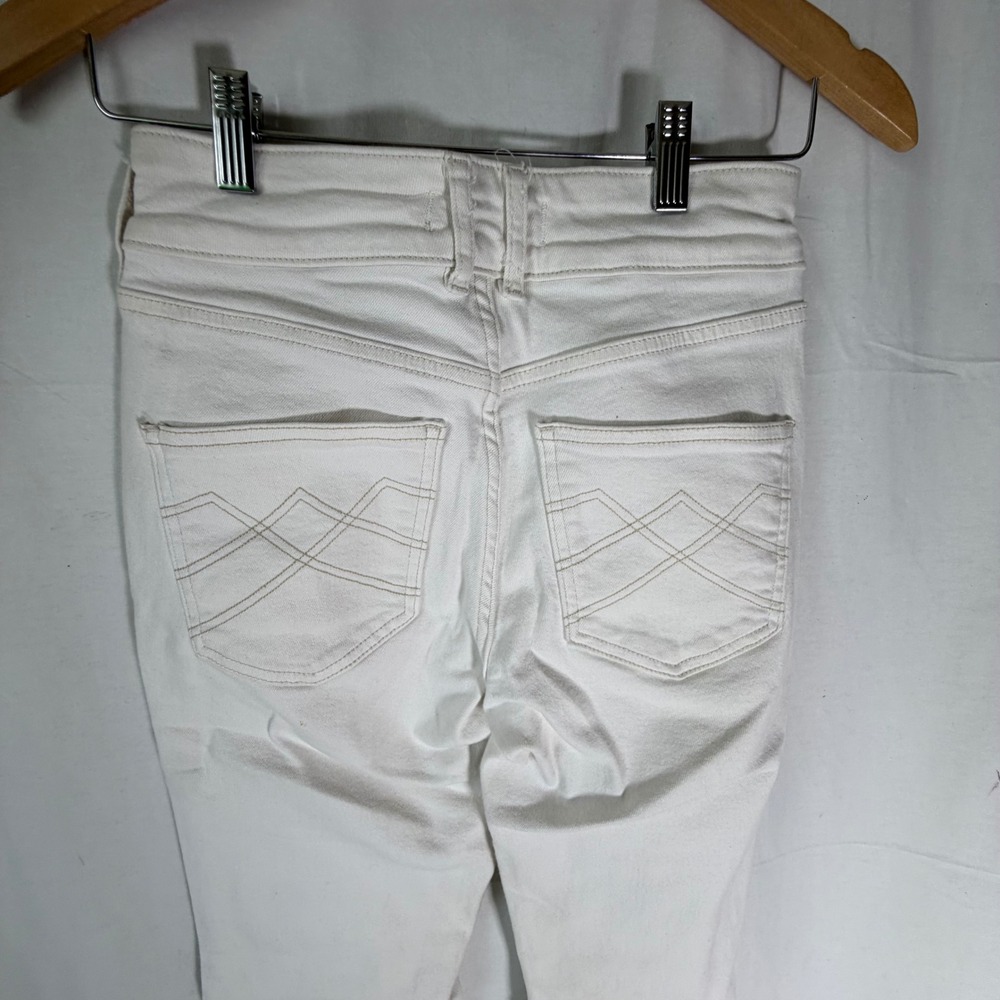 Free‎ People Shayla Pebble White High Rise Bootcut Jeans Double Button Size 26 - Picture 5 of 11